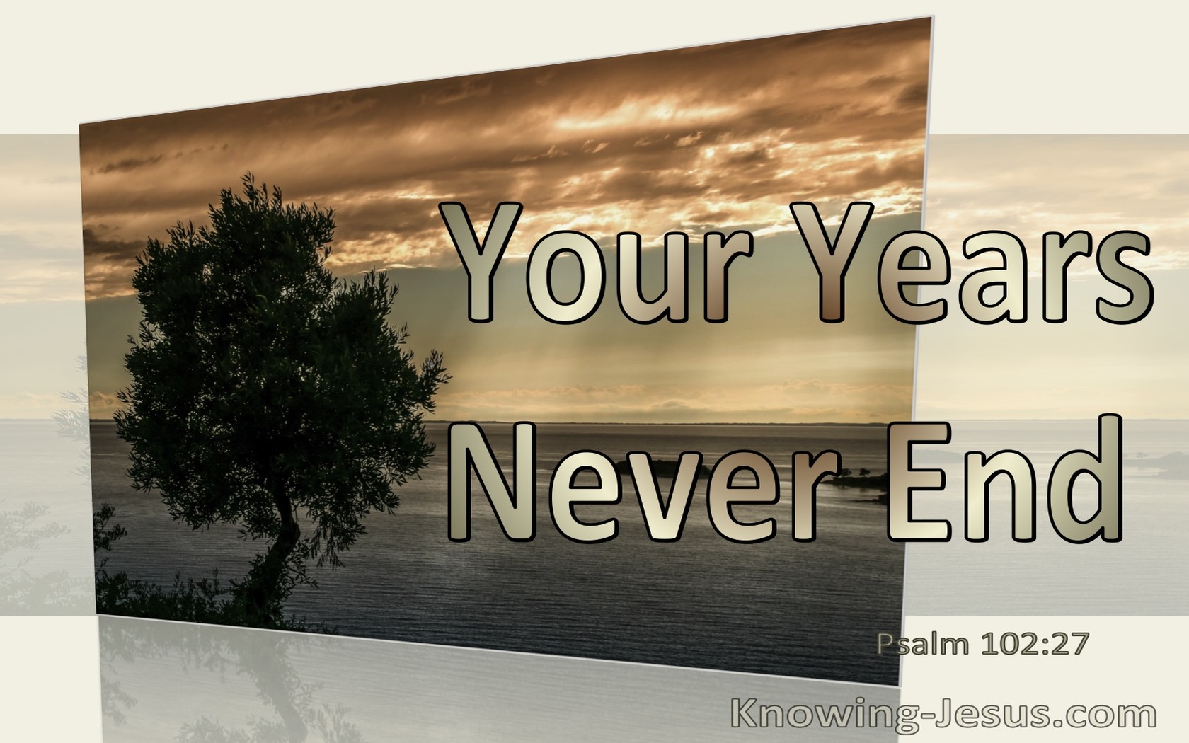 Psalm 102:27 Your Years Never End (beige)